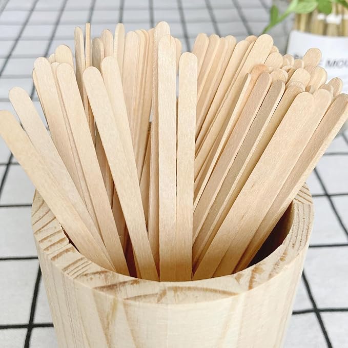 KTOJOY 5.5inch Wooden Coffee Stirrers, 1000 Count Disposable Stir Sticks for Coffee & Cocktails, Wooden Beverage Mixer with Smooth Ends, Swizzle Drink Sticks