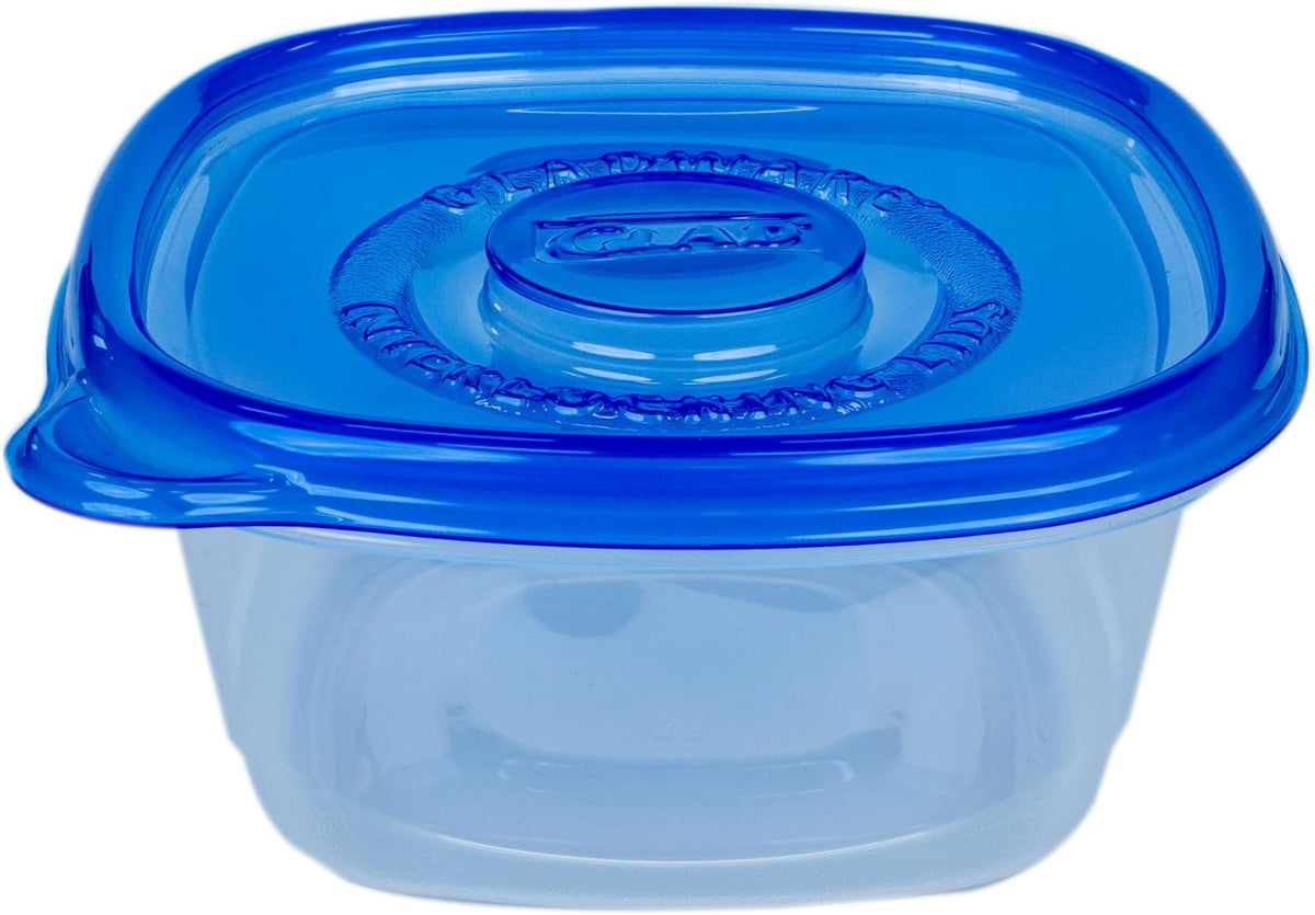 Glad GladWare Tall Entree Food Storage Containers - Large Square - Meal Container Holds up to 42 Ounces of Food - Lock Tight Seal, 3 Count - 6 Pack