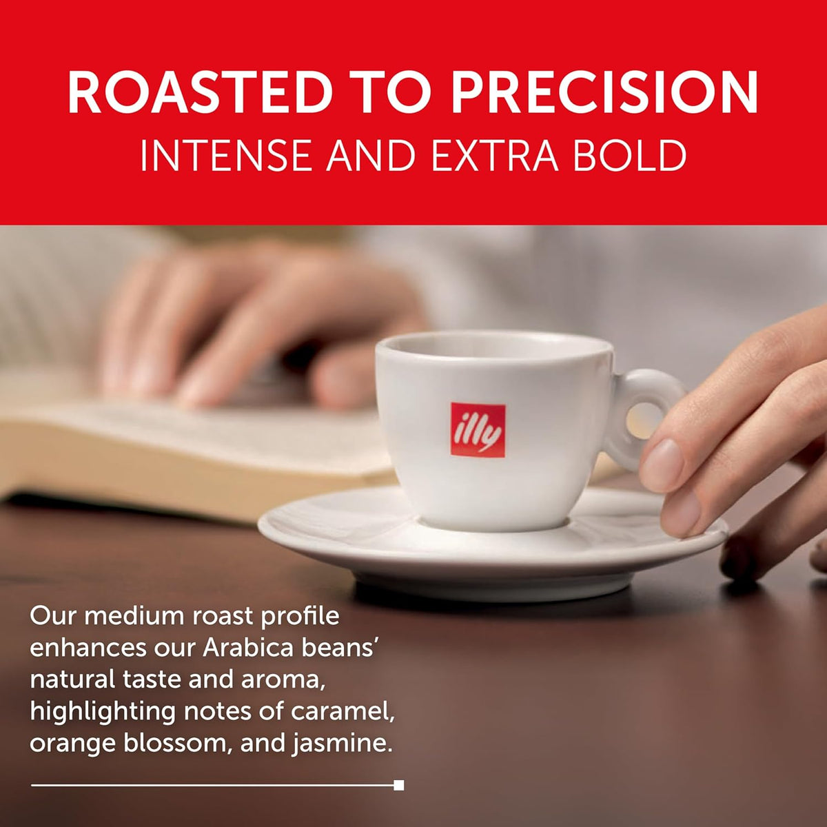 illy Aluminum Espresso Capsules - Compatible with Nespresso Machines - Classico Medium Roast Coffee- Mild&Balanced-Notes of Caramel,Orange Blossom&Jasmine Single Serve Capsules - 10 Count (Pack of 5)