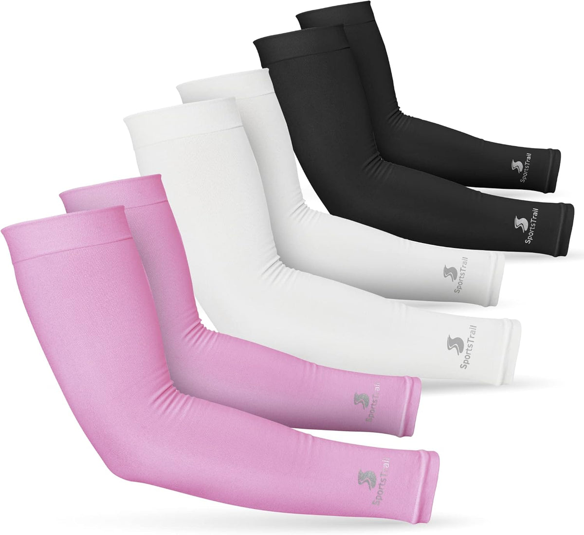 SportsTrail Cooling Arm Sleeves for Men & Women – Breathable, UV Sun Protection, Sports Arm Sleeves for Women, Men & Youth