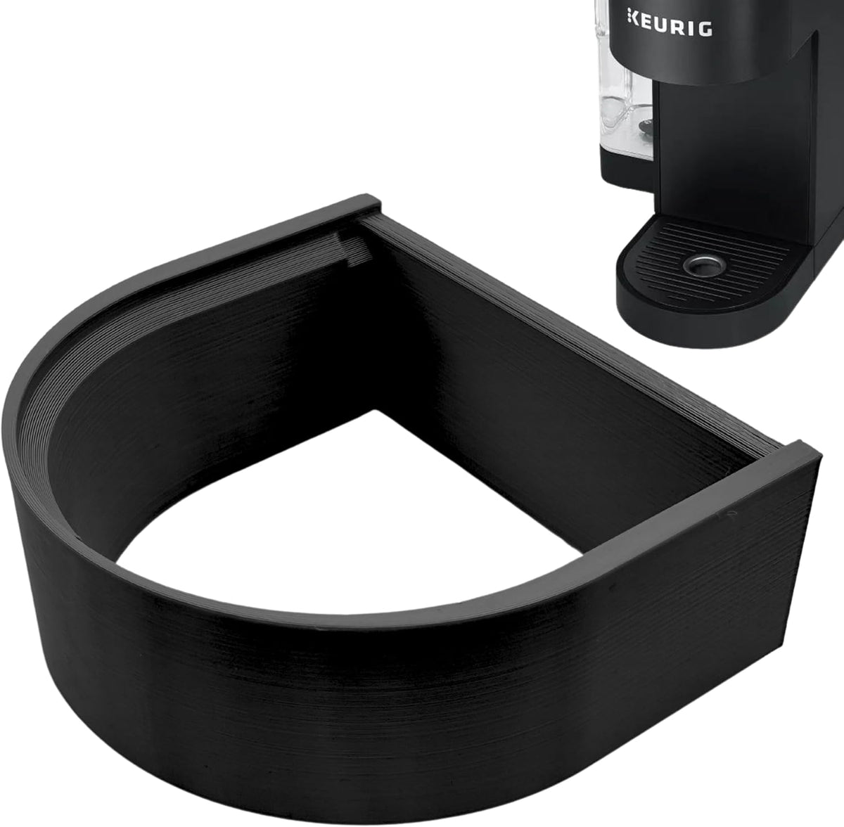 Drip Tray Mug/Cup Riser Made for the Keurig to Reduce Splashes - Riser Only (Black, K-Slim 1.7 inches Tall)