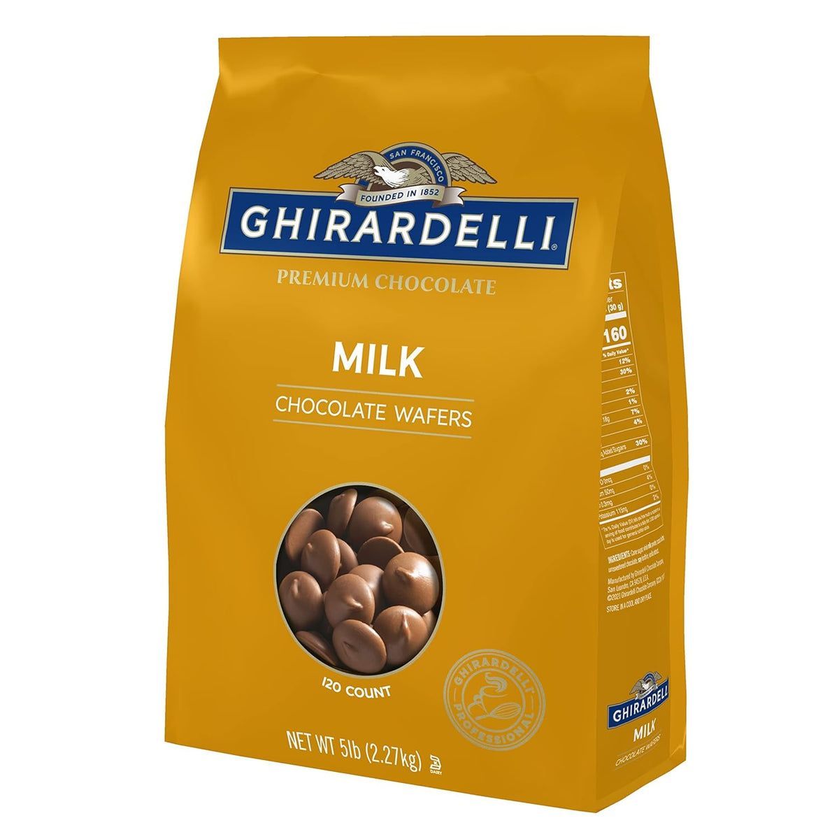 Ghirardelli Chocolate Company Milk Chocolate Wafers, 5lb (Pack of 2)