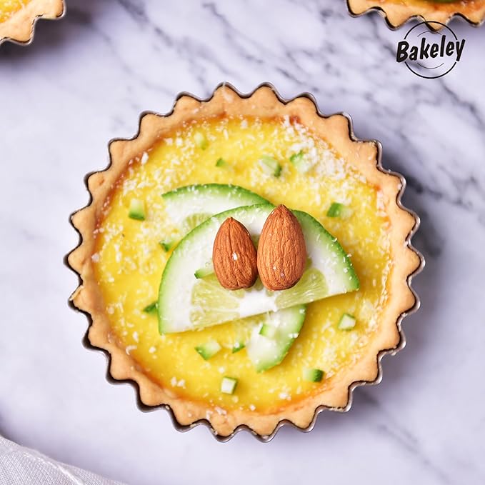Mini Tart Pan Set, 4-Inch 4pcs with Removable Loose Bottom Non-Stick Round Quiche Bakeware for Oven and Instant Pot Baking (Champagne Gold)