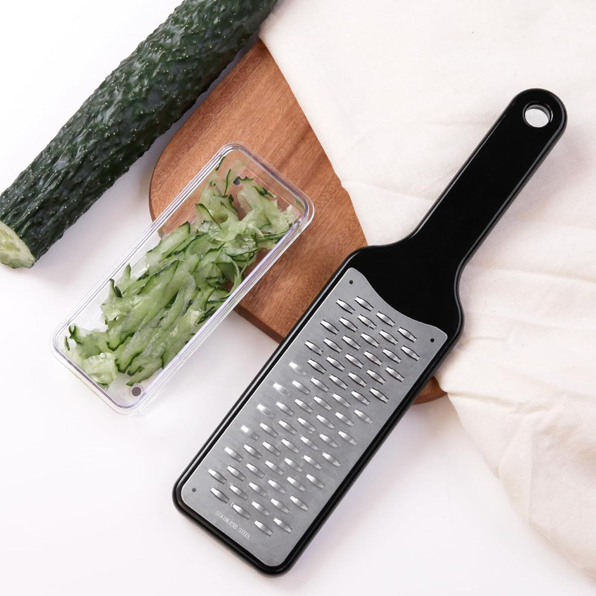 LHS Cheese Grater Ribbon Blade for Hard Cheese, Apple, Carrot, Zucchini and Chocolate, Stainless Steel Kitchen Tool Grater