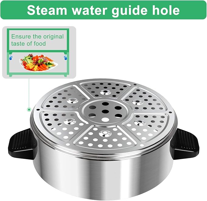 Secura Steamer Basket 304 Stainless Steel Food Steamer 1 Tier for 8.5 Quart Electric Food Steamer