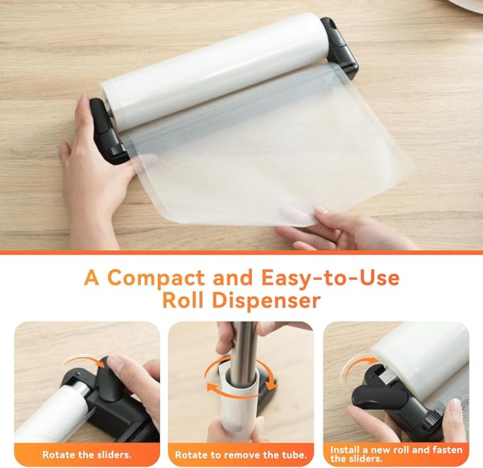 Wevac Family Pack Vacuum Sealer Bags Rolls with Dispenser – 6"x10" (50pcs), 8"x12" (70pcs), 8"x20' & 11"x20' Rolls, Heavy Duty, Leakproof, Ideal for Sous Vide, Meal Prep, Food Saver