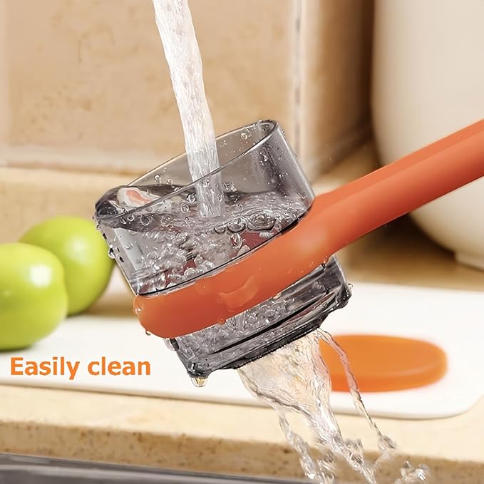 Peeling Knife With Storage Box, Fruit And Vegetable Peeler With Container, Double-Sided Stainless Steel Multi-Function Peeler For Home Kitchen (D-2pcs Orange)