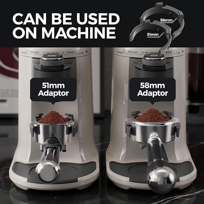 Electric Burr Coffee Been Grinder with Adjustable 24 Precise Grind Settings, 40s Digital Timer for French Press, Espresso, and Drip Pour Over, Home Use (White)