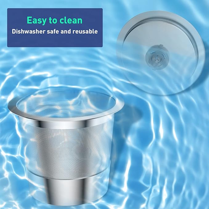 Reusable K Cups for keurig | reusable coffee pods for Keurig 1.0 & 2.0 Single Cup Coffee Makers, stainless steel reusable k cup keurig filter replacement (3pack)