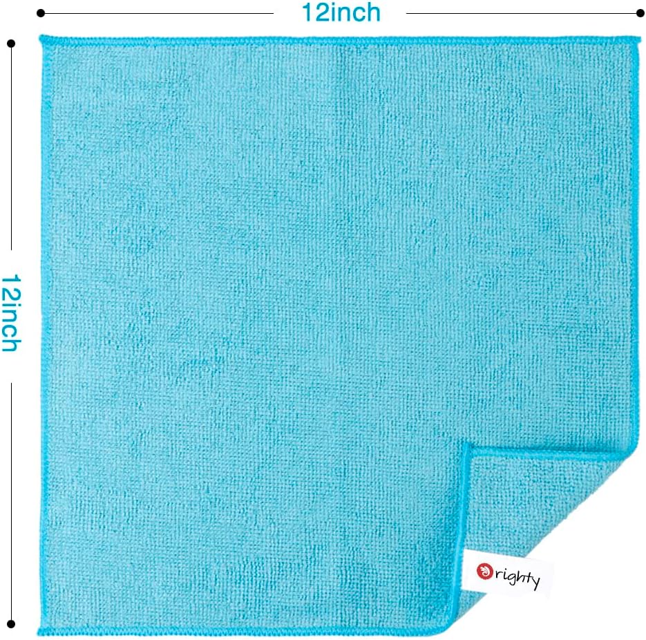 Orighty Cleaning Cloths Pack of 120, Highly Absorbent Microfiber Cleaning Supplies, Lint Free Cloths for Multiple-use, Powerful Dust Removal Clean Rags for House, Kitchen, Car Care(12x12 inch)