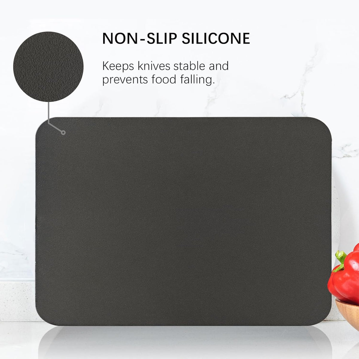 ZVP Thick TPU Cutting Boards for Kitchen, Rubber Flexible Cutting Board Mats, Nonslip Silicone Chopping Mats Foldable BPA Free Knife Friendly Non-Toxic Dishwasher Safe
