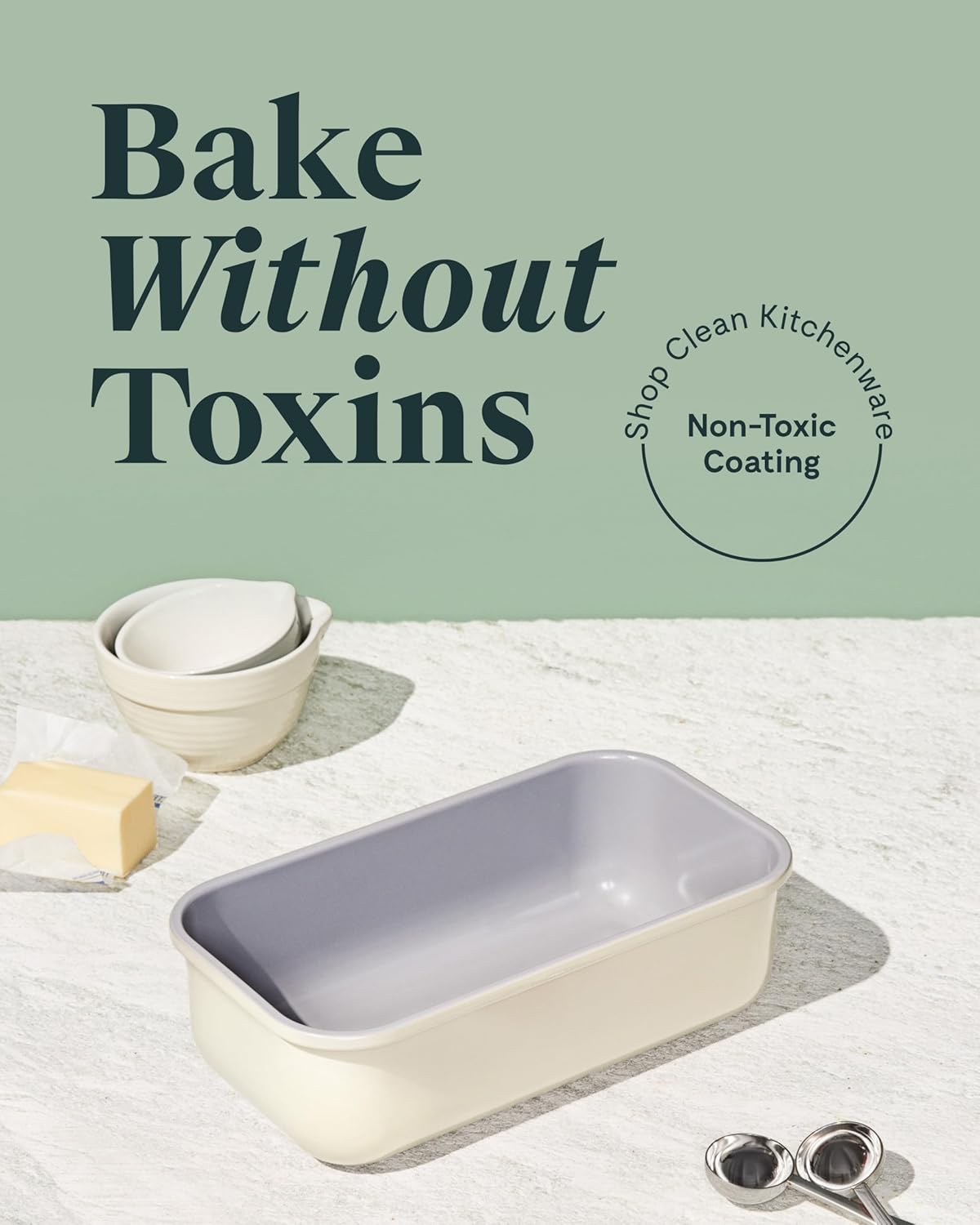 Caraway Non-Stick Ceramic 1 lb Loaf Pan Duo - Naturally Slick Ceramic Coating - Non-Toxic, PTFE & PFOA Free - Perfect for Pound Cakes, Breads, & More - Marigold