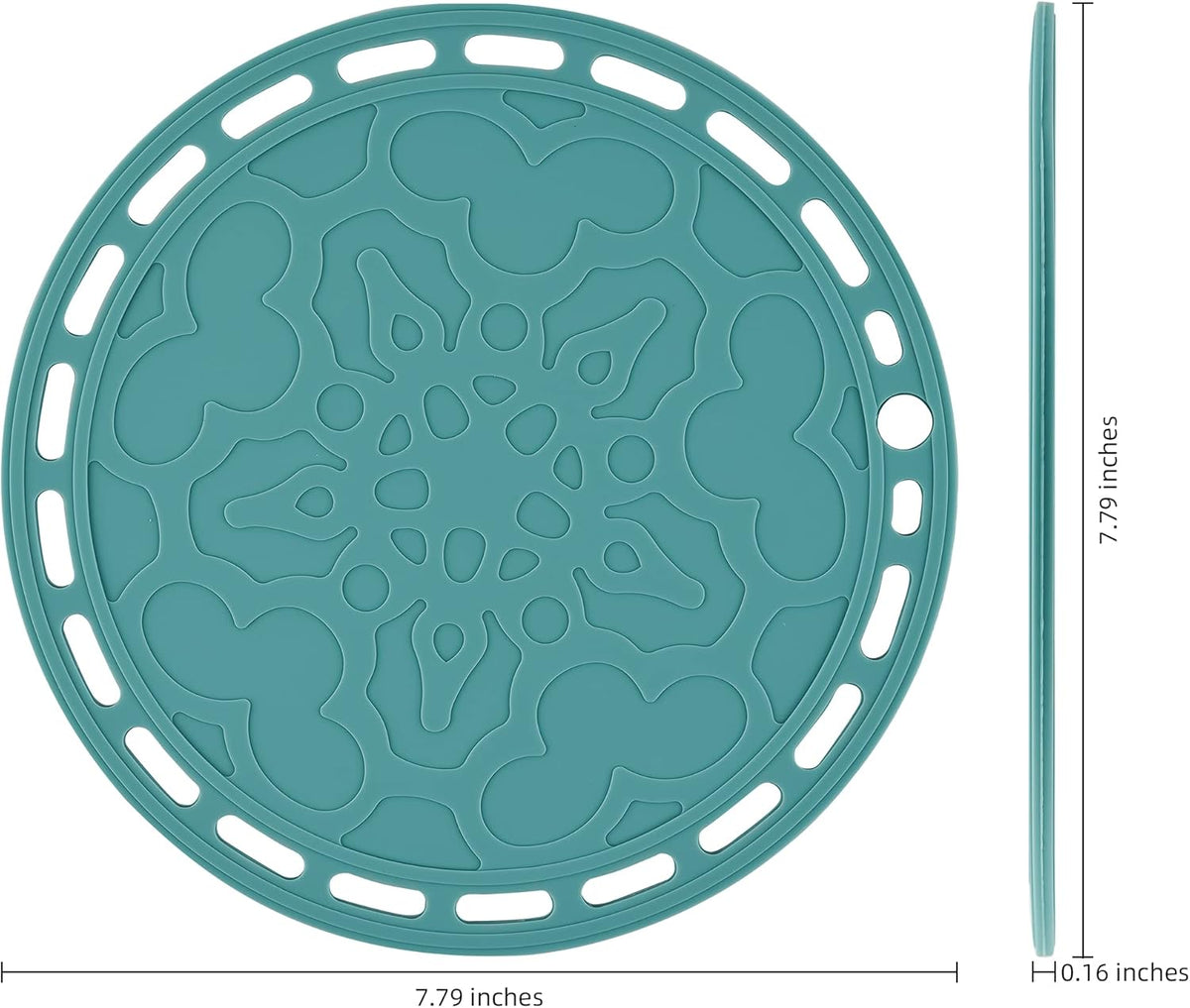 Smithcraft Silicone Trivet Mat for Pots and Pans Big Round Silicone Pot Holder Hot Pads Trivets for Hot Dishes and Pots, Hot Mats for Countertop Tables Spoon Rest Set of 3 (Grey)