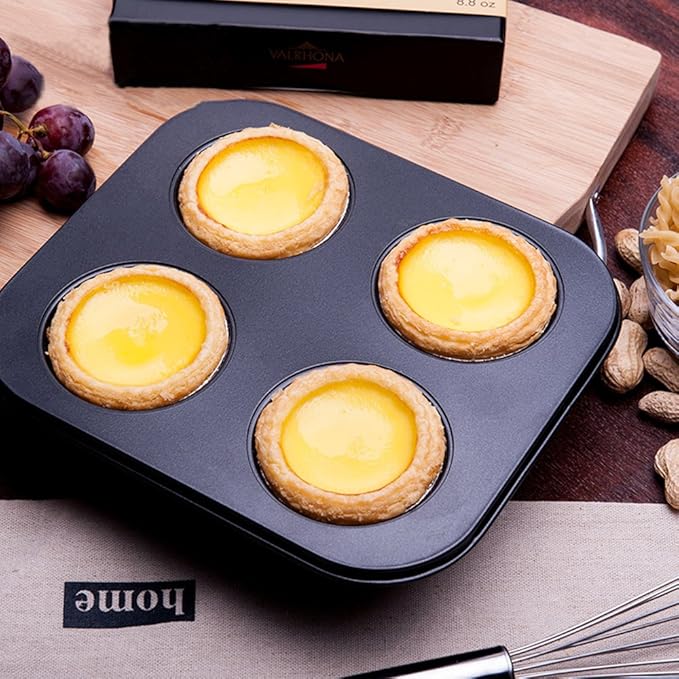 Muffin Pan 6 Cup Cupcake Baking Pan No Stick Carbon Steel Easy Clean