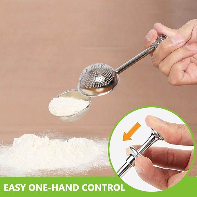 HULISEN Stainless Steel Biscuit Cutter Set, Flour Duster, Pastry Scraper and Dough Blender, Sturdy & Long-Lasting with Ergonomic Rubber Grip, Professional Baking Dough Tools, Gift Package (4 Pcs/Set)
