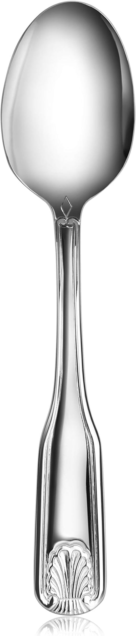 New Star Foodservice 58345 Shell Pattern, 18/0 Stainless Steel, Dinner/Dessert Spoon, 7.5-Inch, Set of 12