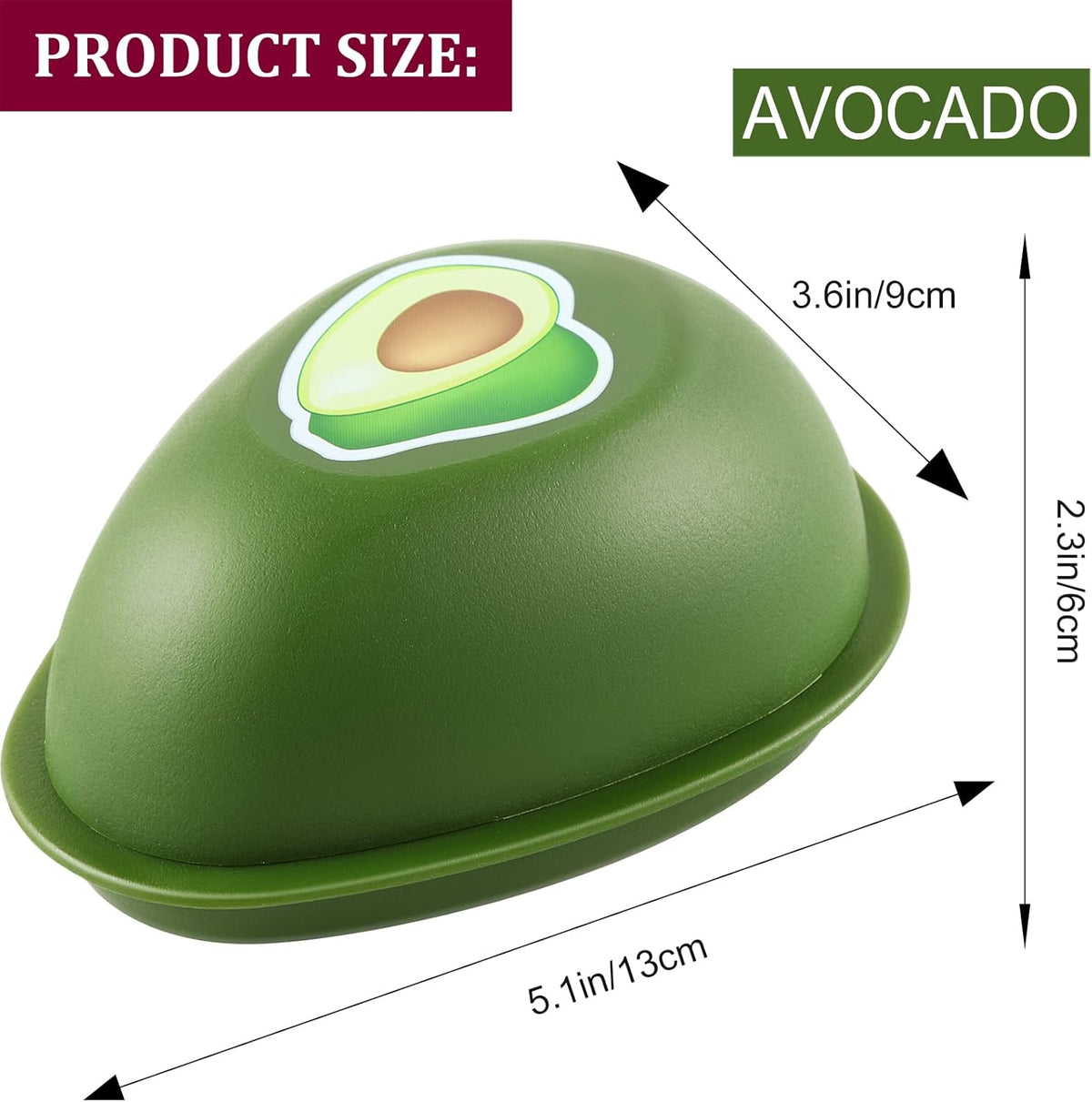 Avocado Storage Containers, Reusable Avocado Keeper for Fridge, Individual Avocado Saver Holder Organizer for Refrigerator to Keep Avocado Fresh