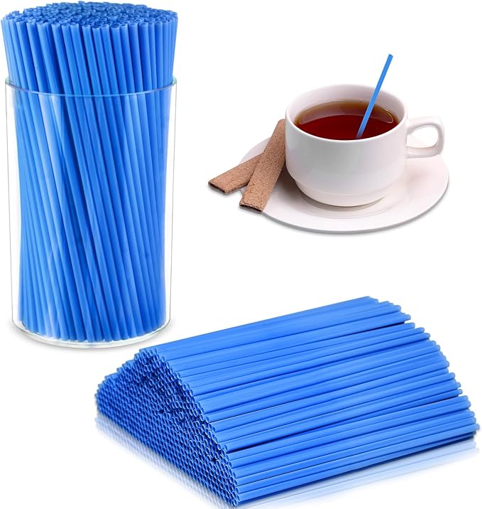 500 Pcs Royal Blue Coffee Stir Sticks Set Acrylic Coffee Stirrers Holder Dark Blue Coffee Stirrers Plastic Stir Straws for Coffee Milk Cocktail Drinks Home Kitchen Christmas Party Supplies