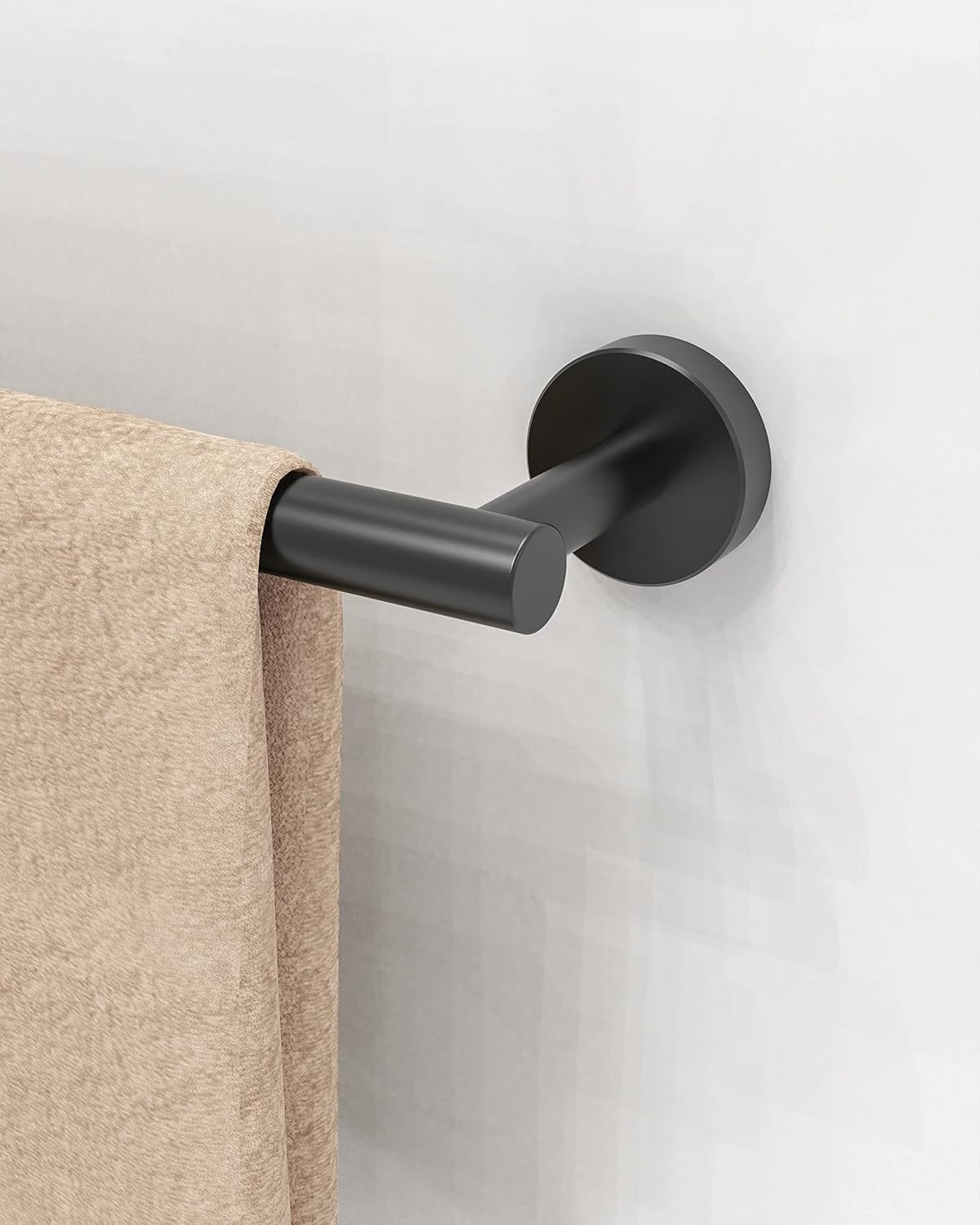 18 Inches Matte Black Towel Bar for Bathroom Kitchen Hand Towel Holder Dish Cloths Hanger SUS304 Stainless Steel RUSTPROOF Wall Mount (Matte Black 18-inch)