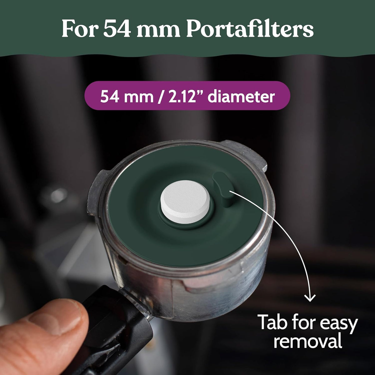 Roobi Espresso Cleaning Disc Compatible with Breville. 54mm Backflush for Disc Espresso Cleaning Tablets, 2 Pack