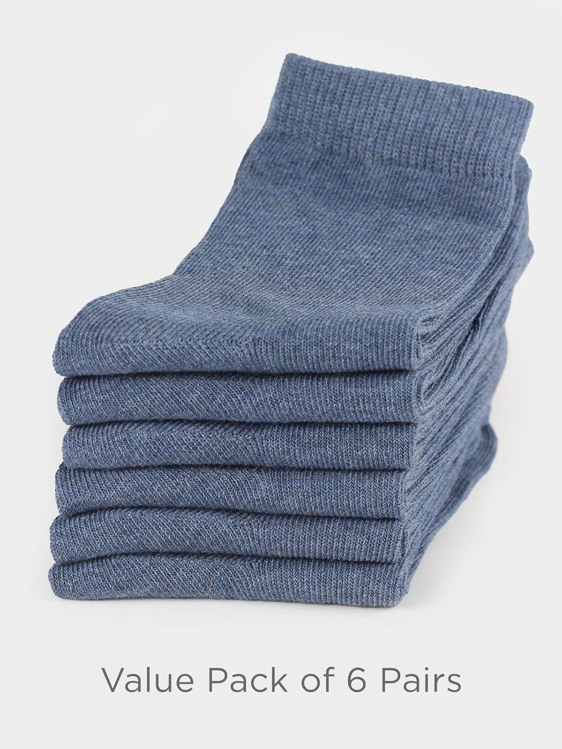 COTTON DAY Unisex Little Kids Youth Boys Girls Soft Cotton Crew Dress Socks Seamless Toe Black White Gray Navy 6 Pack
