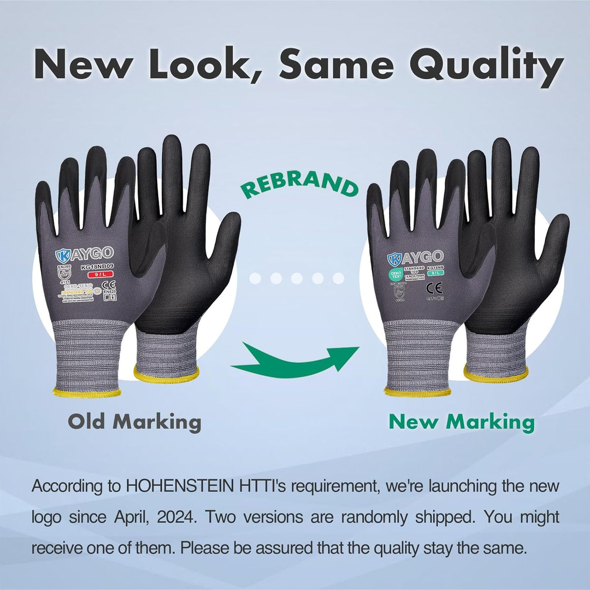 KAYGO Safety Work Gloves MicroFoam Nitrile Coated, 12 Pairs KG18NB,Seamless Knit Nylon Glove for Men and Women, Ideal for Automotive,Warehouse,Construction (X-Large,Gray)