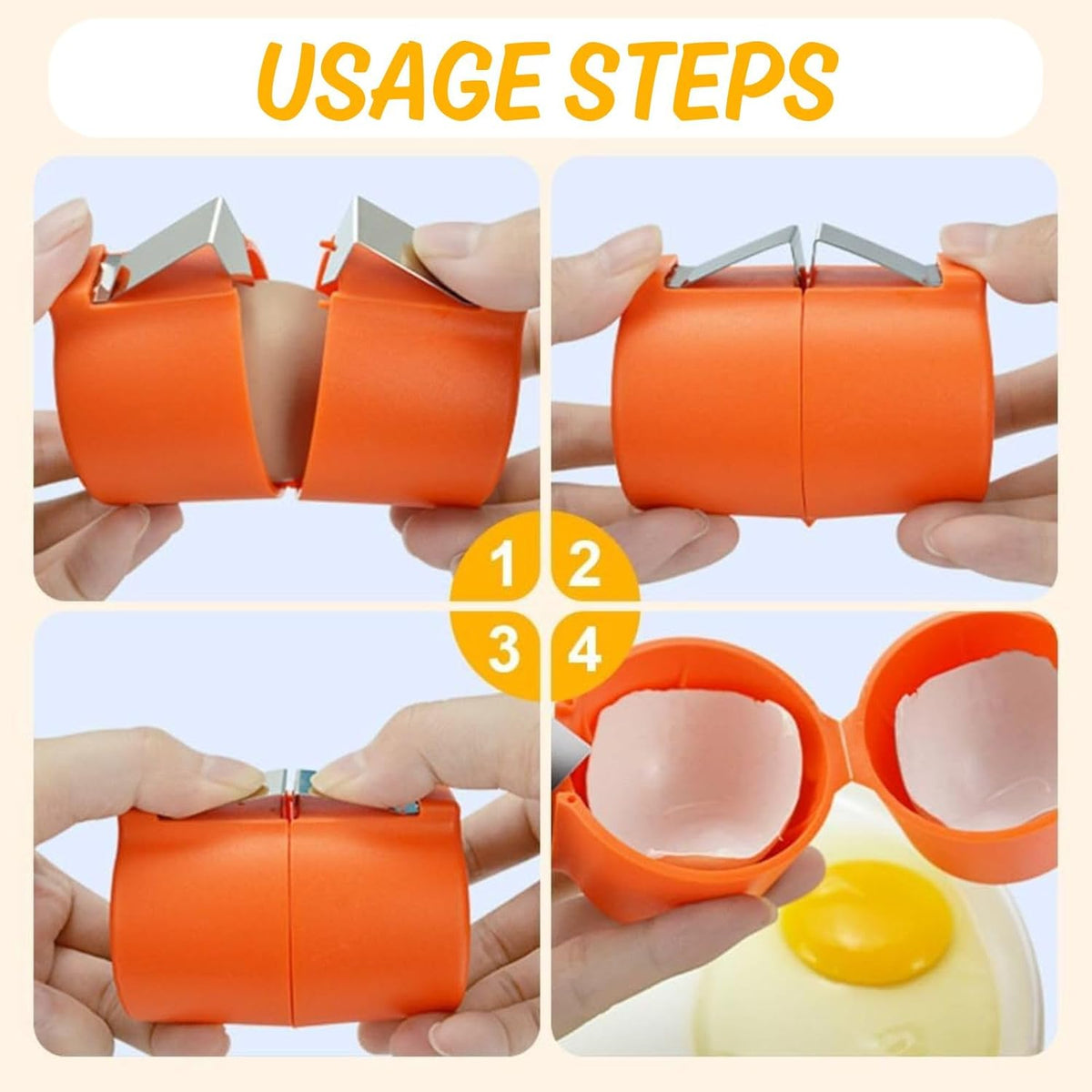3PCs Egg Shell Opener - New Egg Cracker & Peeler Tool, Separator for Kitchen Gadgets