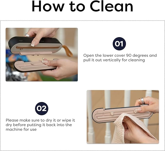 CIARRA Portable Vacuum Sealer Machine for Food Preservation & Fresh, Cordless Food Vacuum Sealer with 3 Modes, Compact Automatic Vacuum Sealer for Dry and Wet Food