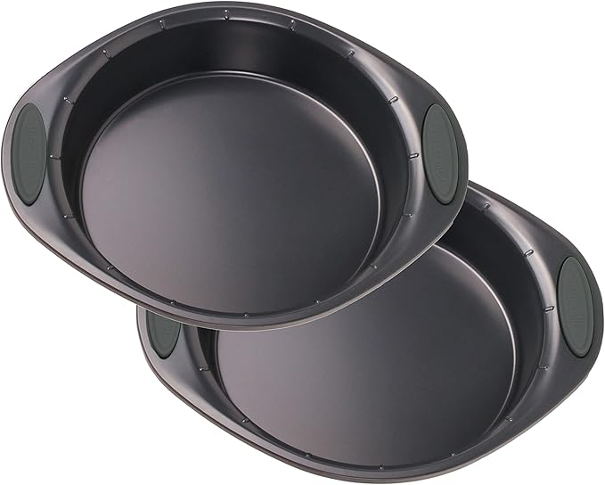 BergHOFF 11Pc Perfect Slice Bakeware Set, Covered Rectangle Cake Pan, Cookie Sheets, Muffin Pan, Loaf Pan, Round, Square and Rectangle Cake Pans, Slicer, Non Toxic, PFOA Free, Grey & Grey