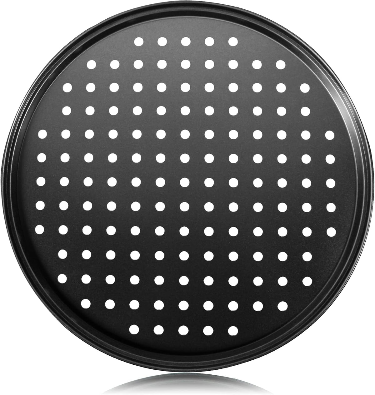 Pizza Steel Pan for Oven, Pizza Crisper Pan with Holes 12 Inch, Nonstick Round Pizza Baking Sheet Oven Tray, Perforated Carbon Steel Pizza Bakeware For Home Restaurant Kitchen Baking