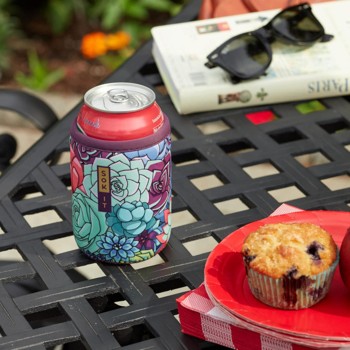 Sok It CanSok Sleeve for Beer & Soda Insulated Neoprene Cover (Green Living, 25oz Can Sleeve)