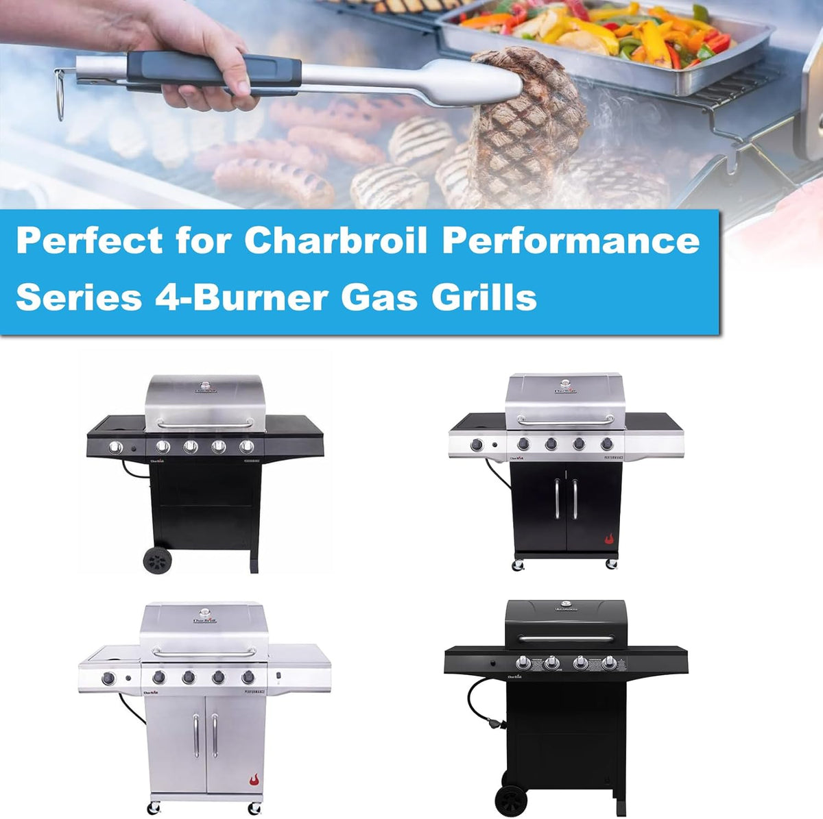 Full Size Griddle for Charbroil Performance 4 Burner 463352521 463354021 463365021 463365522, Flat Top Griddle for Charbroil Grill Replacement Parts for 463366022 G426-0004-W1 G426-0005-W1