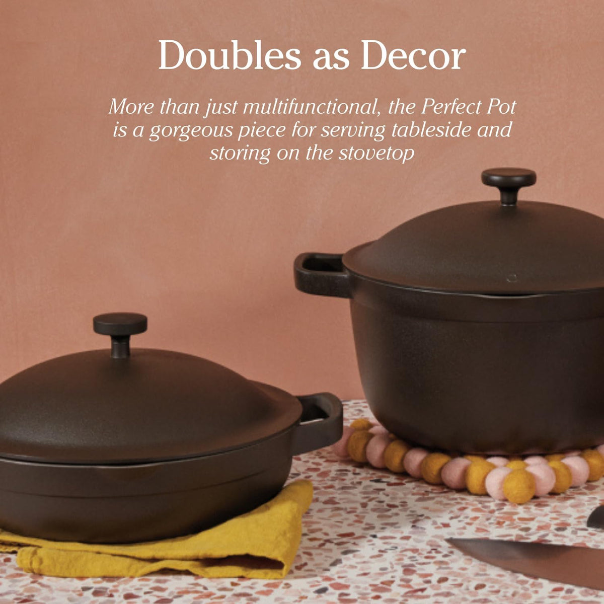 Our Place Perfect Pot - Mini 2.5Qt Nonstick Ceramic Sauce Pan with Lid | Versatile Cookware for Stovetop and Oven | Steam, Bake, Braise, Roast | PTFE & PFOA-Free | Toxin-Free, Easy to Clean | Lavender
