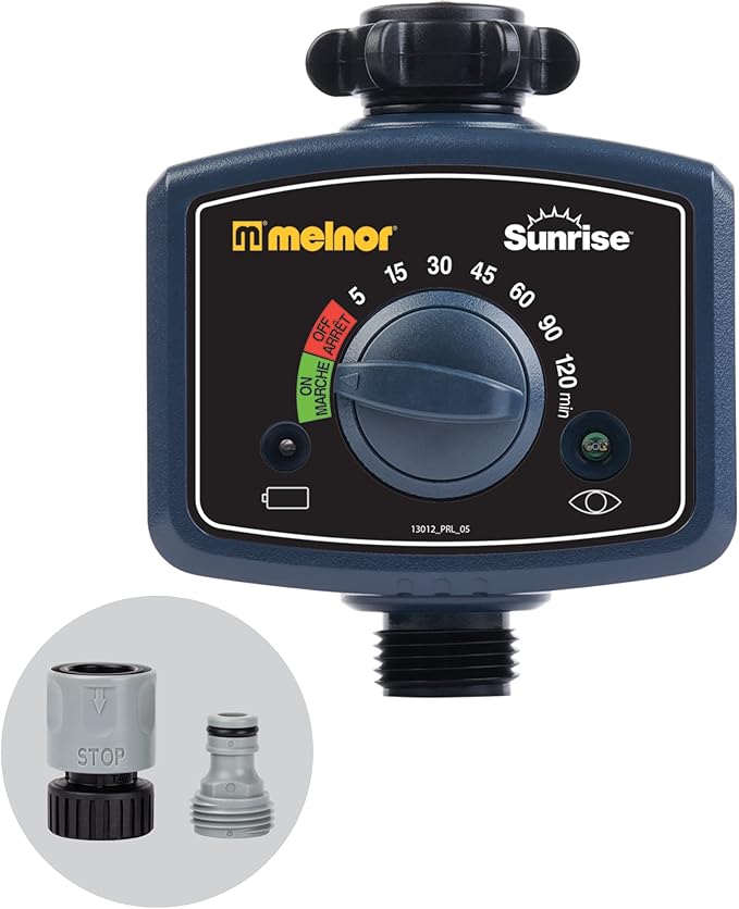 Melnor 65164AMZ Sunrise Daily Water Timer, Grey, Black