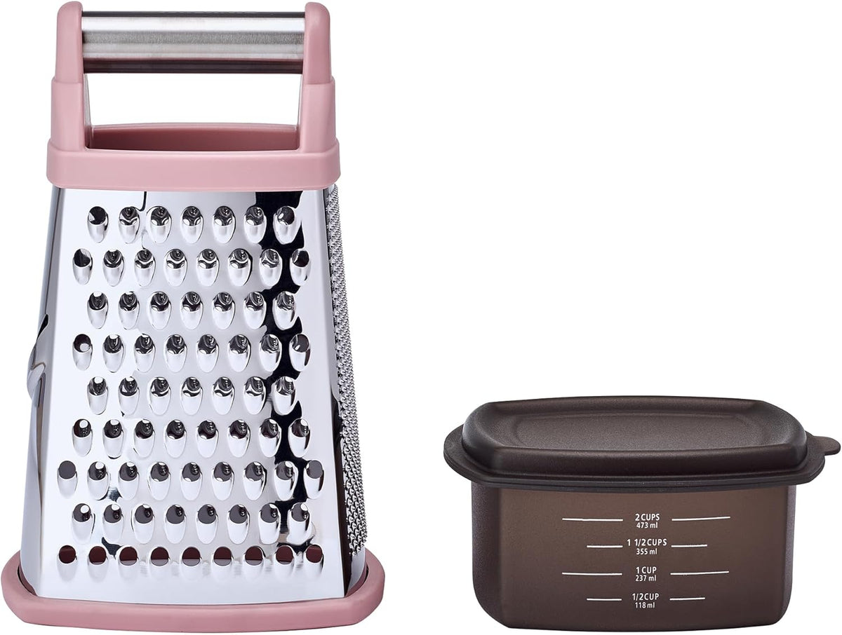 KitchenAid Gourmet Box Grater, Dried Rose, 10 Inch
