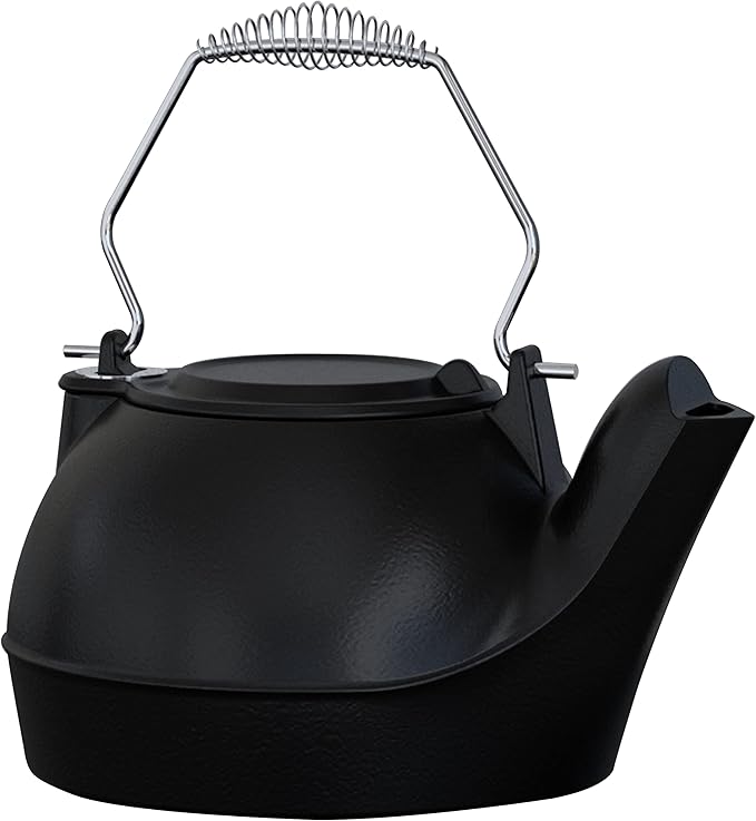 Fire Beauty Humidifying Iron Kettle，Stove Humidifier，Wood Stove Kettle，Cast Iron，Chrome handle