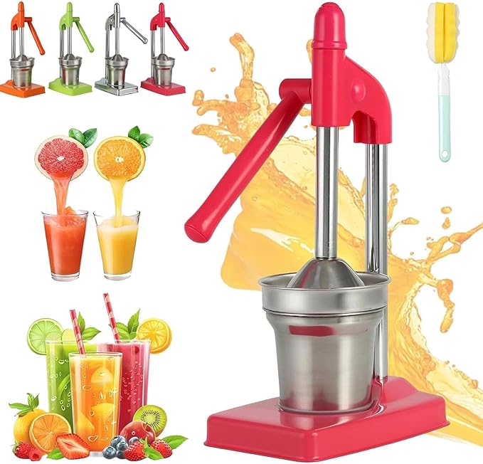 Cast Iron Juicer Hand Press, Manual Juicer Hand Press, Heavy Duty Countertop Lime Citrus Crush Machine for Oranges Lemons Limes, Easy to Clean, Home and Kitchen Essentials