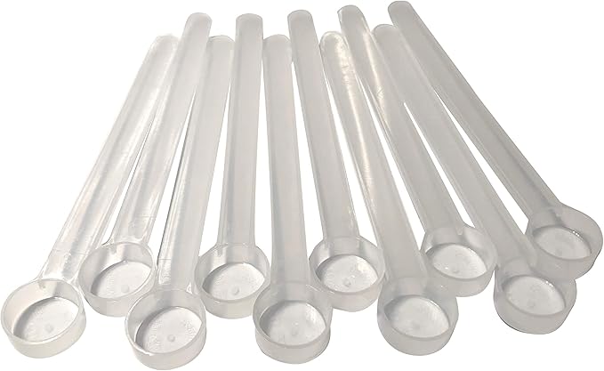 1/4 Teaspoon (1.25 mL) Long Handle Scoop for Measuring Coffee, Pet Food, Grains, Protein, Spices and Other Dry Goods (Pack of 10)