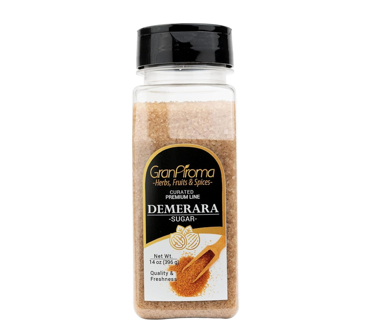 GranAroma Demerara Sugar, Sweets & Beverages, Cooking & Baking, Raw Crystals (14 Ounce)
