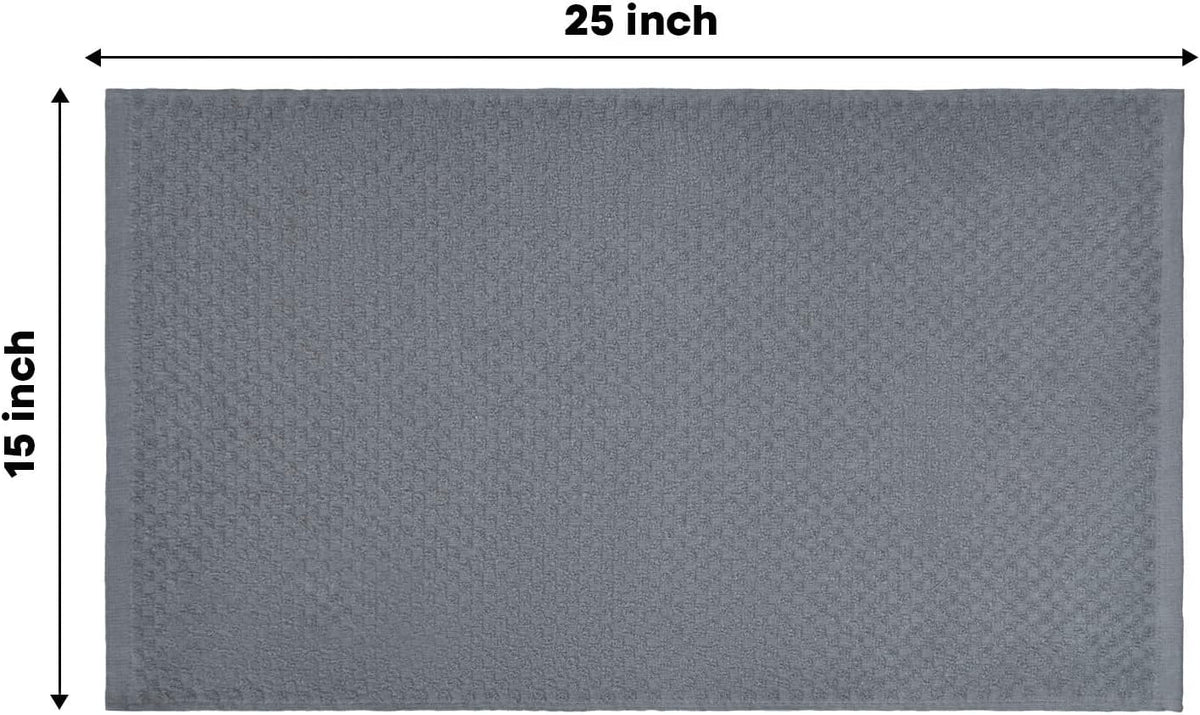 Artoid Mode Ring Spun Cotton Grey Kitchen Dish Towels, 15x25 Inch Ultra Soft Absorbent Quick Drying Household Cleaning Tea Towels Bar Towels Set of 6