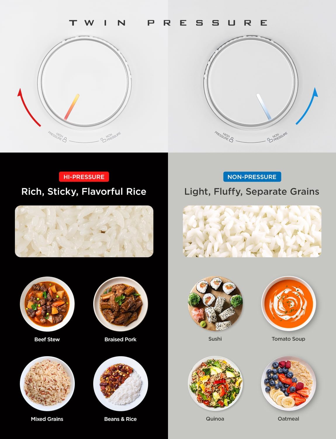 CUCKOO CRP-ST0609FW 6-Cup (Uncooked) / 12-Cup (Cooked) Twin Pressure Rice Cooker & Warmer with Nonstick Inner Pot, 16 Menu Options, 3 Voice Guide, Auto Clean (White)