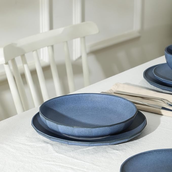 Stone Lain Rio 4-Piece Pasta Bowl Set Stoneware, Blue