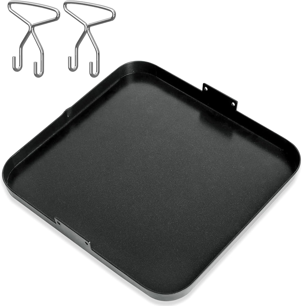 KEESHA Premium Nonstick Carbon Steel Griddle with 2 Handles for Recteq Pellet RT-340 Electric Pellet Smoker Grill, Thickened and Taller Edges for Grilling and Stir-Frying, 15.7'' x 15.7''