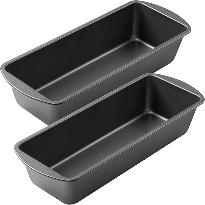 Tiawudi Extra Large Bread Pan, 13" x 5" Long Loaf Pan, Nonstick Baking Pan, Rectangular Loaf Tin, Set of 2