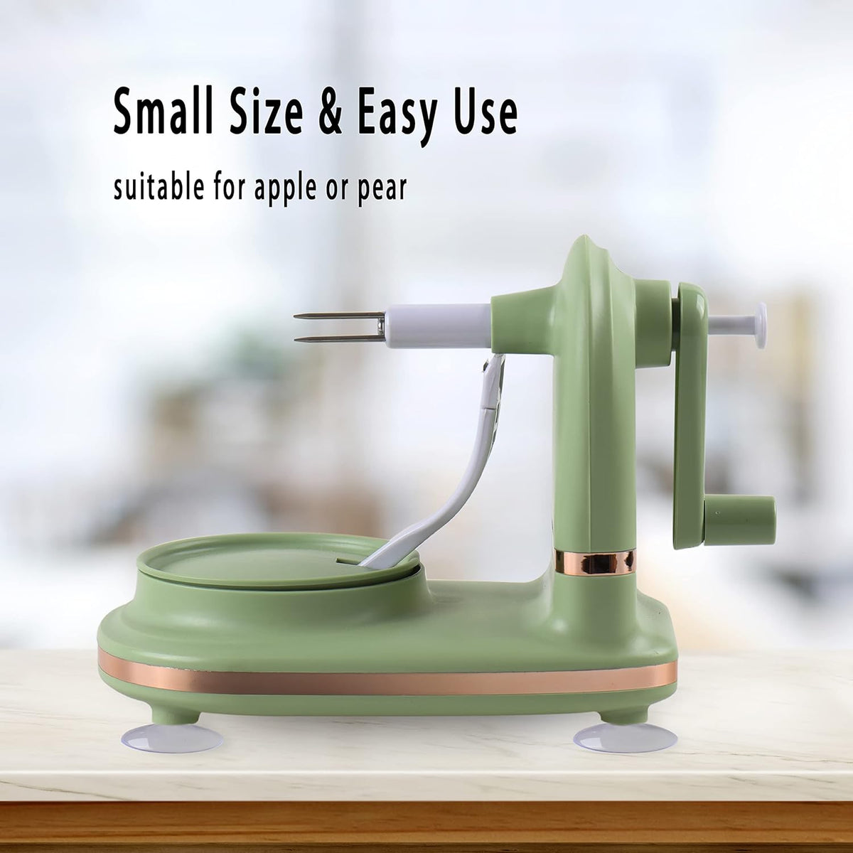 Apple Peeler with 2 Blades Replacements, Apple Pealer Slicer & Corer for Home Kitchen Quick Applesauce Pie Making