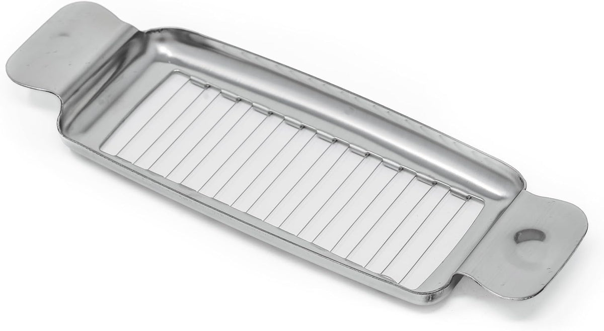 Stainless Steel Butter Slicer - Single Stick Butter Cutter for Butter Squares - Makes Individual Butter Pats for Baking Pastry Dough - Handheld Butter Measurement Tool