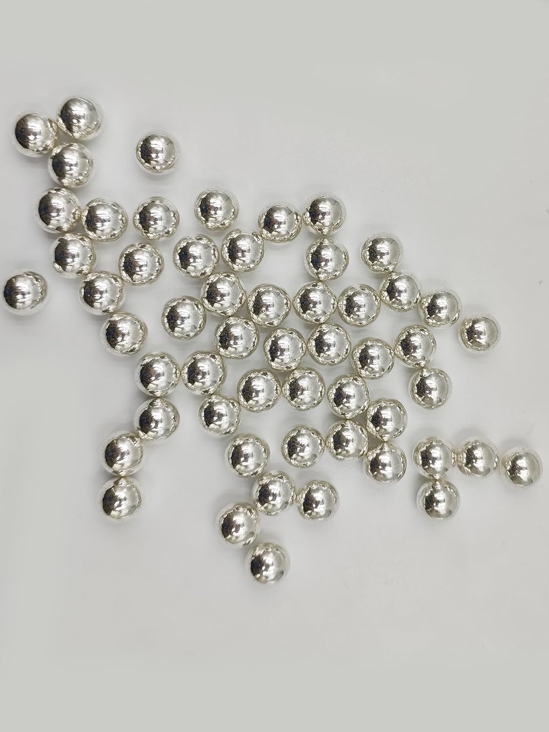 Silver Pearl Sugar Sprinkles 3.53 oz, 14mm Candy Pearls Ideal for Baking, Cake and Cupcake Toppers, Cookie Decoration, Ice Cream Topping, Wedding Shower Valentines Halloween Christmas