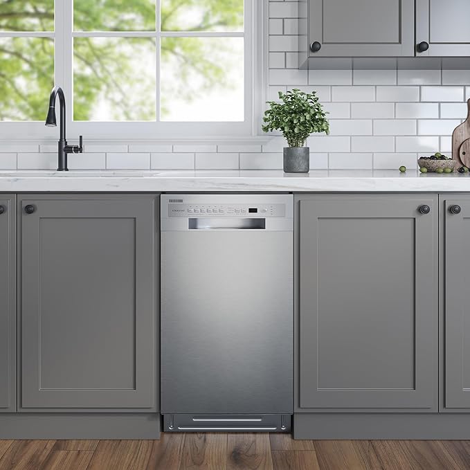 EdgeStar BIDW1802BL 18 Inch Wide 8 Place Setting Built-In Dishwasher