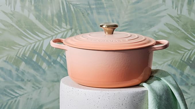 Le Creuset Enameled Cast Iron Signature Round Dutch Oven, 5.5 qt., Peche