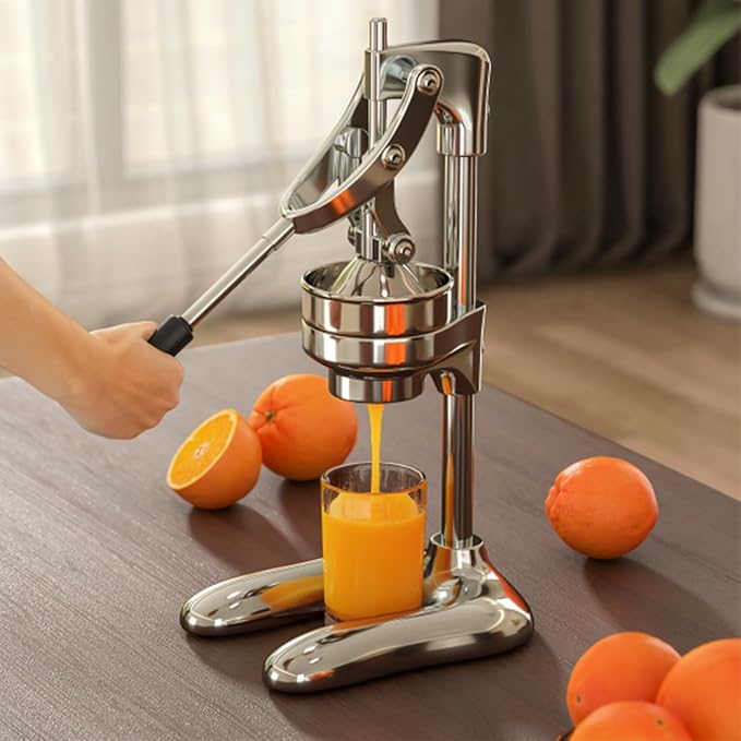 Nisorpa Manual Juicer Hand Press Commercial Citrus Juicer Machine Stainless Steel Fruit Squeezer Pomegranate Orange & Lemon Squeezer for Home Restaurant